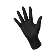 12011  BlackFox Перчатки нитриловые повышенной плотности, черные, размер М (100шт/пачка)